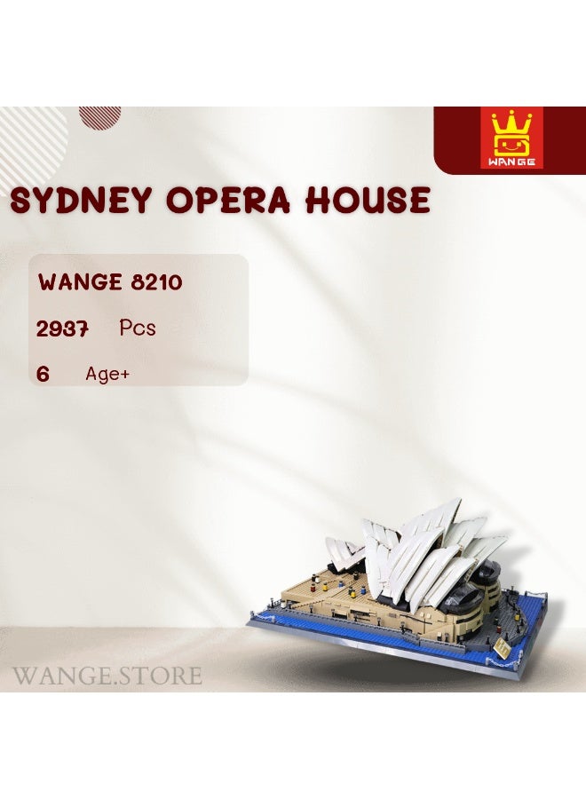 wange Sydney Opera House Australia Building Blocks Set 8210 (Age 6+, 2937 Pieces) - Image 2