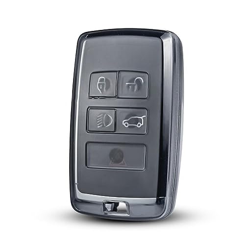 JVCV® Soft TPU Transparent Cover Compatible with Land Rover Range Rover Discovery Defender (Type 2, Transparent Black) - Image 1