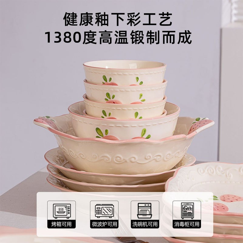 CME 2026 Pink Ceramic Dinnerware Set - Elegant and Stylish for Everyday Use - Image 4