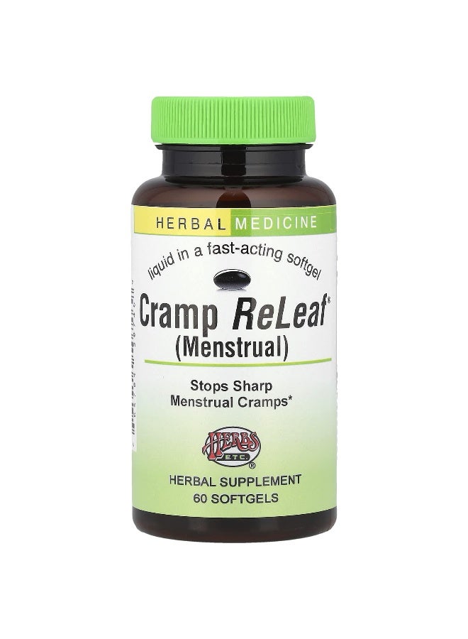 Herbs Etc., Cramp ReLeaf® (Menstrual), 60 Softgels (Packaging may vary) - Image 1