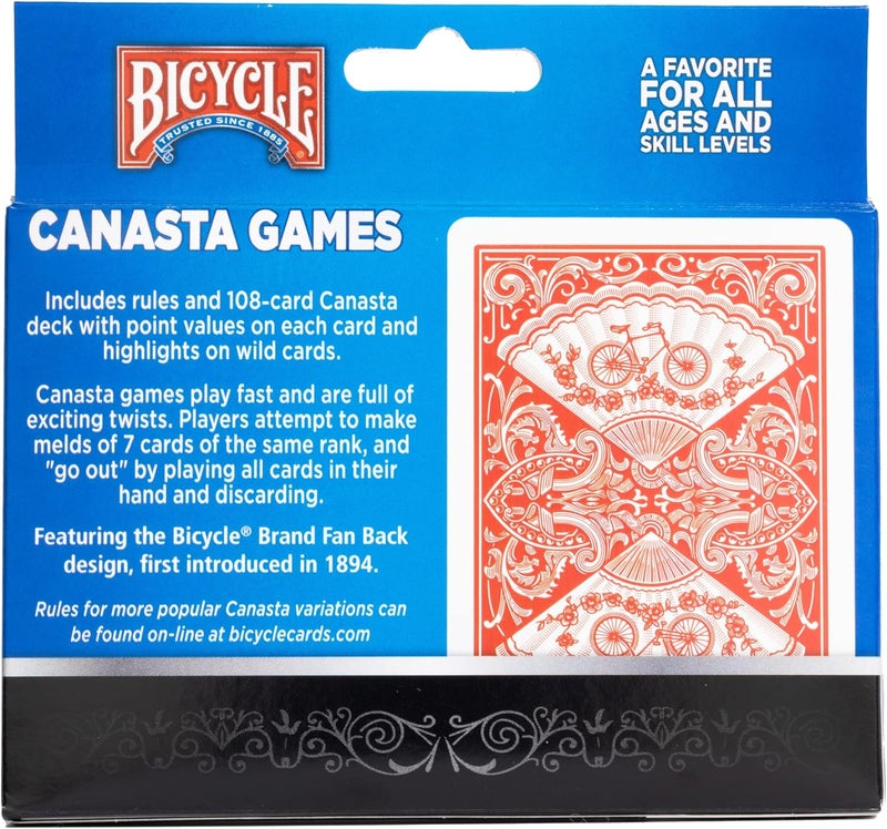 Bicycle Canasta Games Playing Cards - 108-Card Deck with Point Values and Wild Cards - Image 3