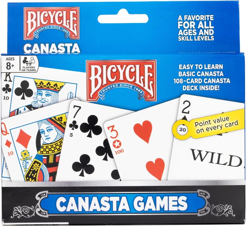 Bicycle Canasta Games Playing Cards - 108-Card Deck with Point Values and Wild Cards - Image 2