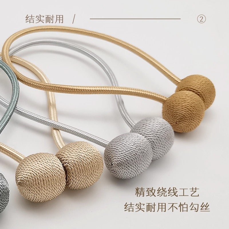 Curtain Tiebacks with Magnetic Earphone Holders, New High-End Style, Japanese and Korean Temu Minimalist  Design - Image 4