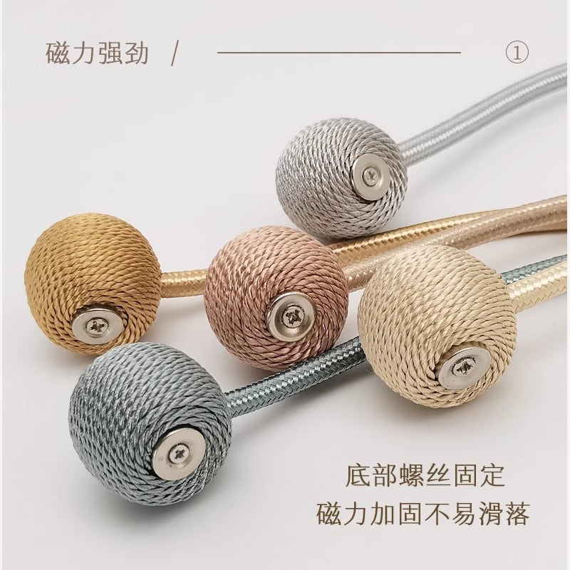 Curtain Tiebacks with Magnetic Earphone Holders, New High-End Style, Japanese and Korean Temu Minimalist  Design - Image 3