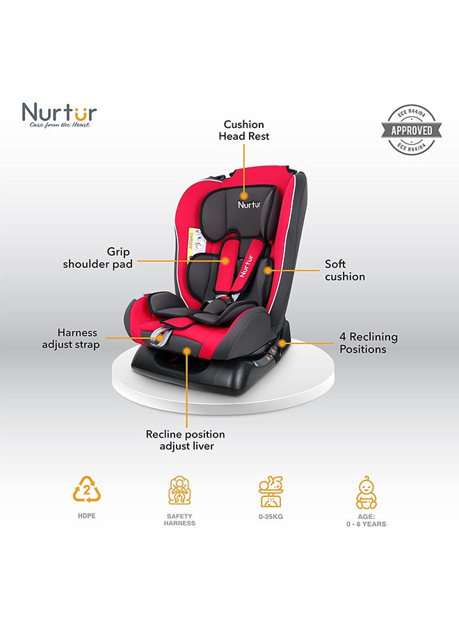 Nurtur Bruno Baby/Kids 3-In-1 Car Seat - 4 Position Recline - 5-Point Safety Harness – 143° Angle Recline - 0 Months To 7 Years  - Image 3