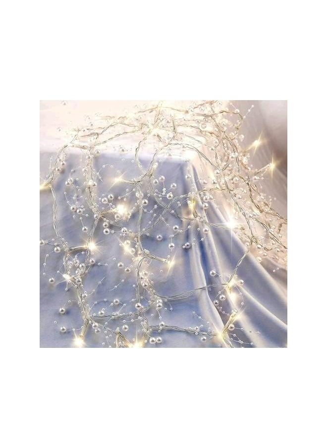 The Bros Christmas Ocean Pearl Beads String Lights, 10FT 30LED Lights Battery Powered Berry Beaded Garland Festive Wedding, Birthday Parties, New Year, DIY Home Mantel Decoration  - Image 2