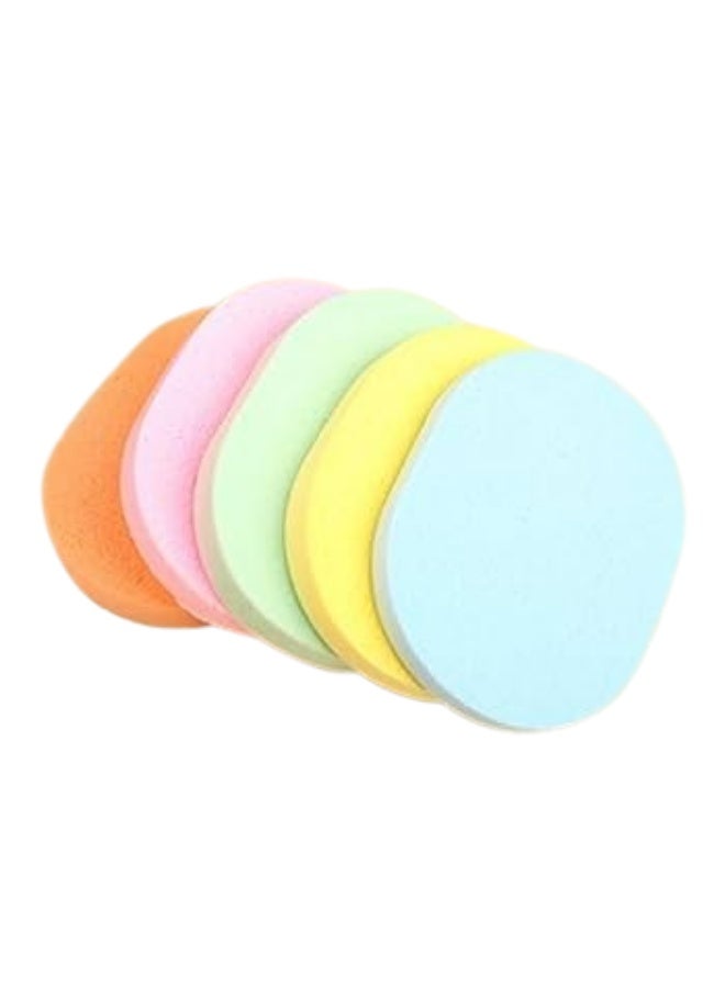 اسفنجة ناعمة لازاله للمكياج ومستحضرات التجميل وتنظيف الوجه وتقشير البشرة من الاعشاب البحرية الطبيعية بيضاوية الشكل لازالة- قطعتان  (متعدد الاوان ) - Image 1