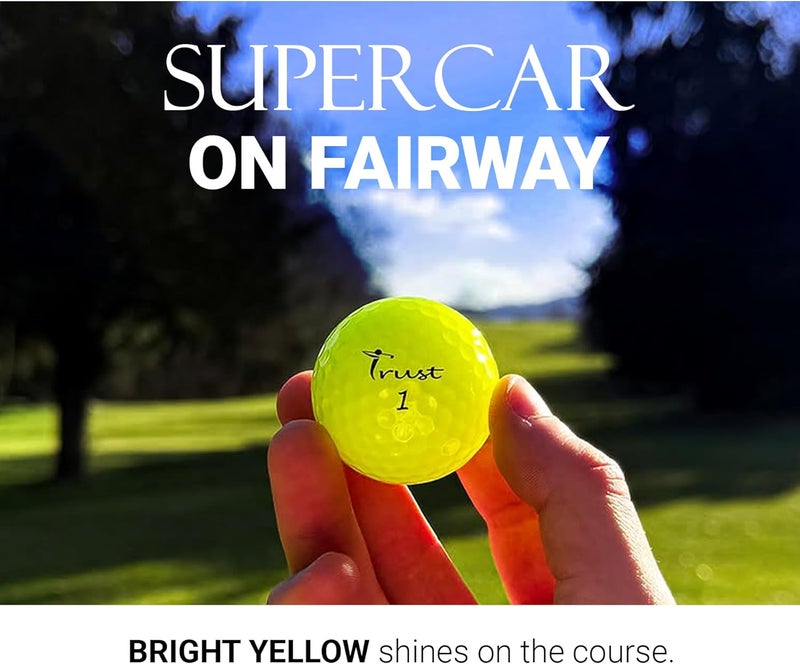 Trust Golf Balls - Aurora & Rosa Crystal Urethane Series | Eye-Catching & Easy to Spot | Maximum Distance, Soft Feel, Straight Flight, & Greenside Control | Blue, Orange, Pink, Yellow | 12 or 48 Balls - Image 5