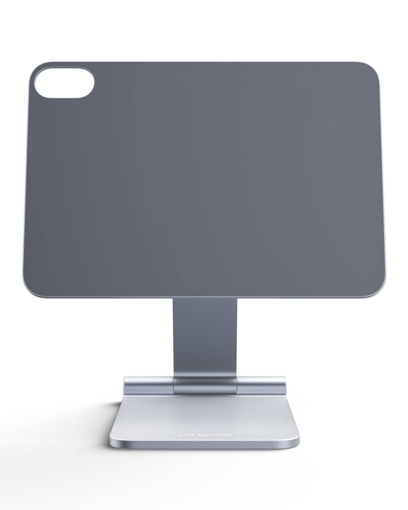 LULULOOK Foldable Magnetic Stand for iPad Mini 7 A17 Pro/Mini 6 8.3 inch (2024/2021), Adjustable Desk Tablet Holder, Aluminum Rotatable Floating Stand for Apple iPad Mini 7/6 Drawing, Viewing- Silver - Image 1