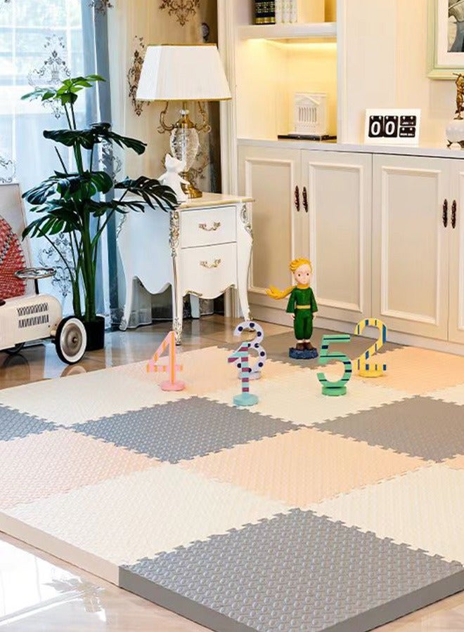 JCB CHIC 12PCS Baby Play Mats EVA Foam Puzzle Mat Children Room Activities Mat For Baby Interlock Floor Carpet,Yoga Fitness Non-slip Splicing Rugs 60×60×2.5CM - Image 1