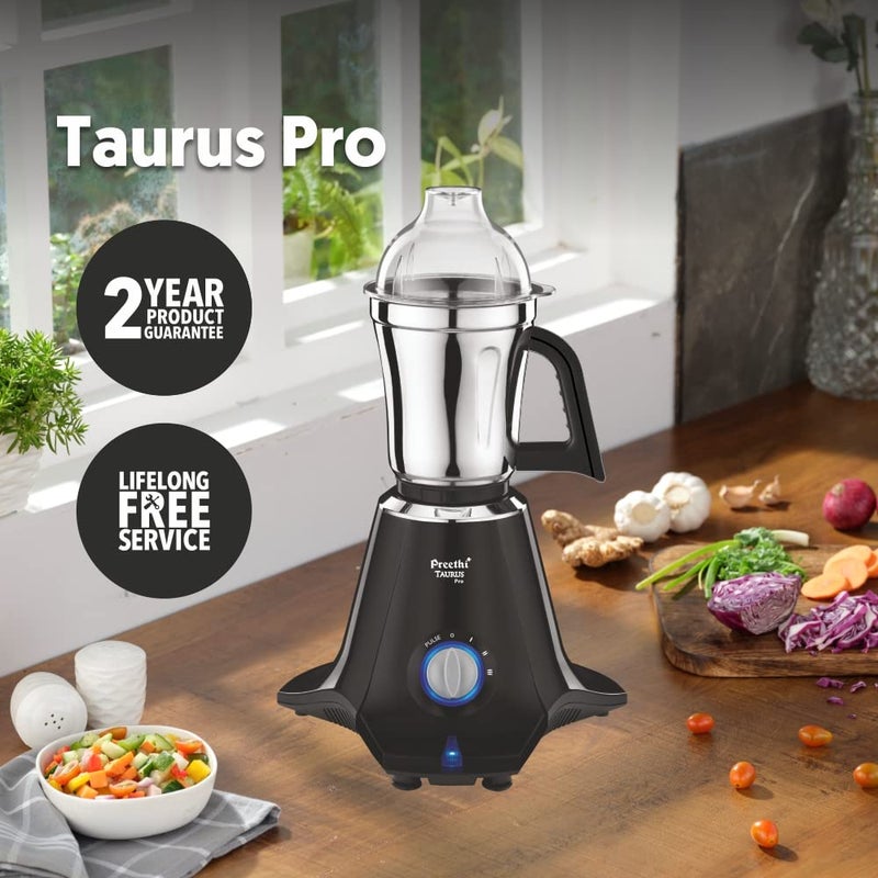 بريثي Preethi Taurus Pro MG-256 | 1000 Watt Mixer Grinder | 3 Jars | Black | 2-Year Warranty | Lifelong Free Service 1.5 L 1000 W MG-256 black - Image 5