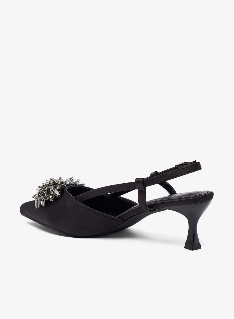 خزانة حذاء كلاسيكي بكعب خلفي مكشوف - Image 3