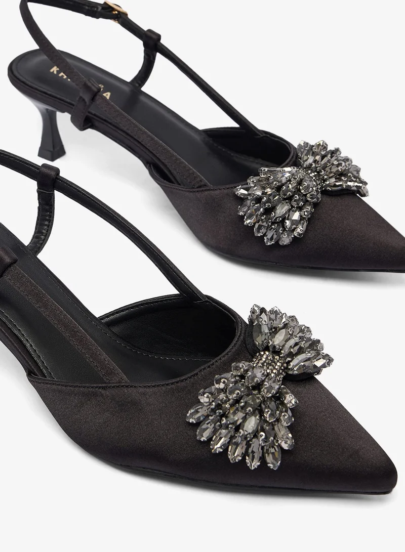 Khizana Black Sling Back Classic Pumps for Women | Best Price UAE
