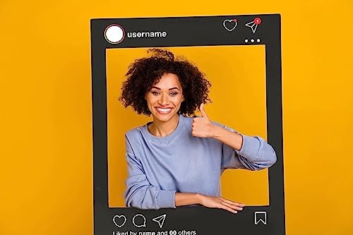 VictoryStore Photo Booth Frame Social Media Frame Custom Wedding Photo Booth Set of 2 Dark - Image 3