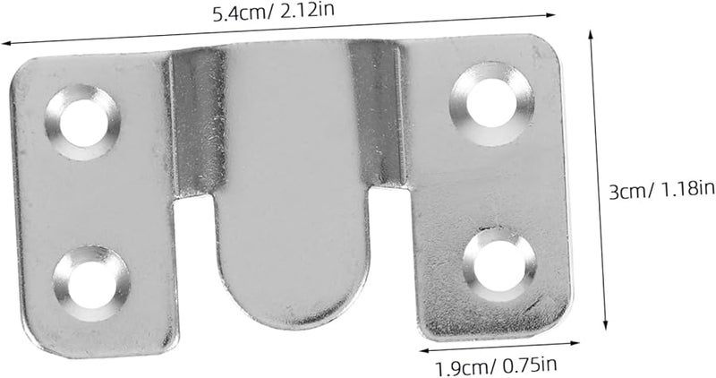 Artibetter 20 قطعة أقواس فولاذية لتعليق الصور، أجهزة تركيب متساوية للسطح للحائط - Image 3