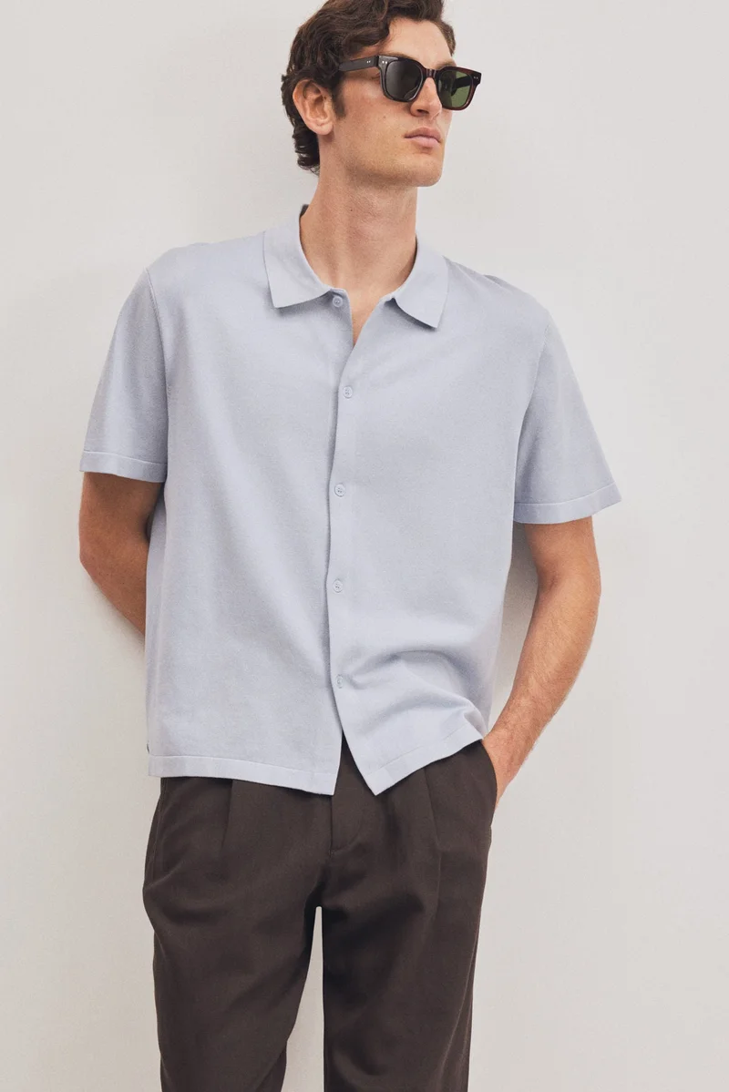 H&M Regular Fit Fine-knit shirt