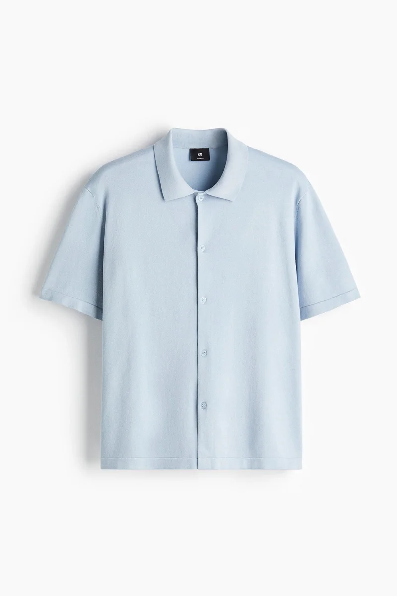 H&M  Regular Fit Fine-knit shirt for Men | Best Price UAE