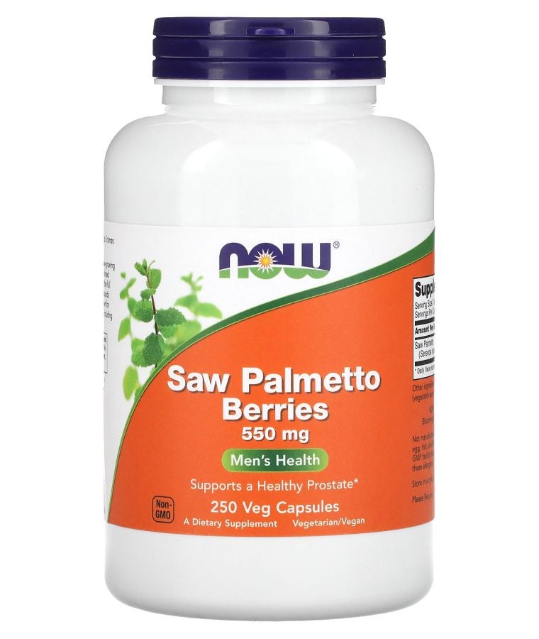 now Saw Palmetto Berries 550 mg 250 Veg Capsules