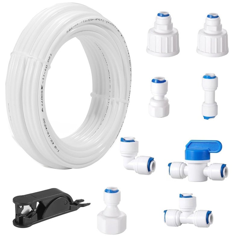 10pcs 1/4 Inch PEX Pipe 49.2 Feet 15 Meters for Ice Maker Reverse Osmosis Coffee Machine - Image 1