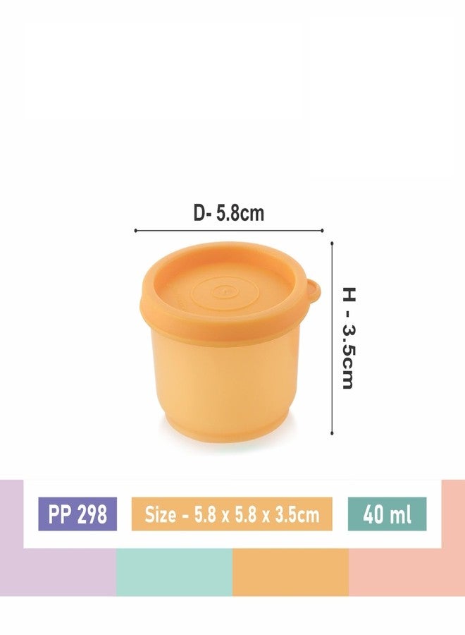 INVOSS 40ml BPA Free Plastic Round Very Small Containers, Pack of 12 Airtight Food Storage Containers, Best For Home,Office & Pantry Use (Multicolor - 5.8 x 3.5 cm) - Image 3