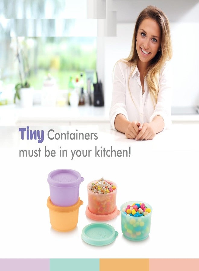 INVOSS 40ml BPA Free Plastic Round Very Small Containers, Pack of 12 Airtight Food Storage Containers, Best For Home,Office & Pantry Use (Multicolor - 5.8 x 3.5 cm) - Image 5