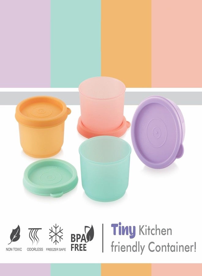 INVOSS 40ml BPA Free Plastic Round Very Small Containers, Pack of 12 Airtight Food Storage Containers, Best For Home,Office & Pantry Use (Multicolor - 5.8 x 3.5 cm) - Image 2