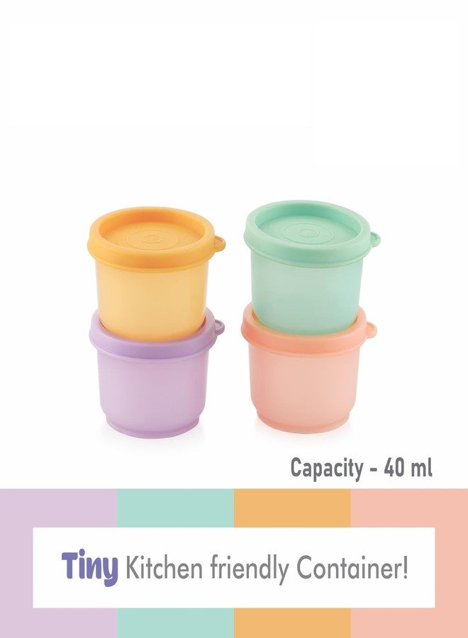 INVOSS 40ml BPA Free Plastic Round Very Small Containers, Pack of 12 Airtight Food Storage Containers, Best For Home,Office & Pantry Use (Multicolor - 5.8 x 3.5 cm) - Image 4