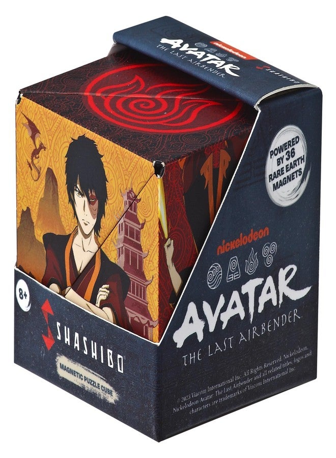 SHASHIBO Avatar The Last Airbender Shape Shifting Box - Award-Winning, Patented Magnetic Puzzle Cube w/ 36 Rare Earth Magnets - Fidget Transforms Into Over 70 Shapes (Avatar - Fire) - Image 1