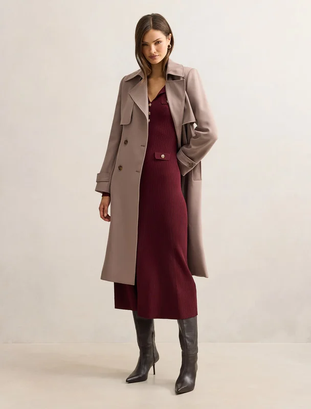 Forever New Alessandra Rib Knit Midi Dress