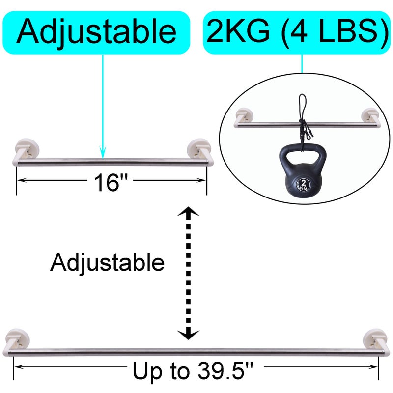 YYST Type-C Magnetic 16" to 38" Towel Bar Holder Rack Hanger for Refrigerator, Kitchen Sink,Oven-for Curtain,Towel,Flag,etc (1, White) - Image 3