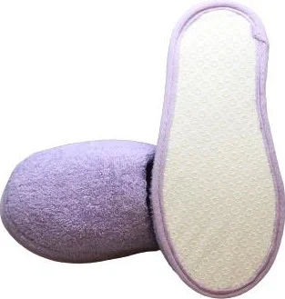 Ender Home Towel Slippers Bathroom Home Hotel Maternity Slippers Non-Slip Thick Closed Toe Lilac-43-45