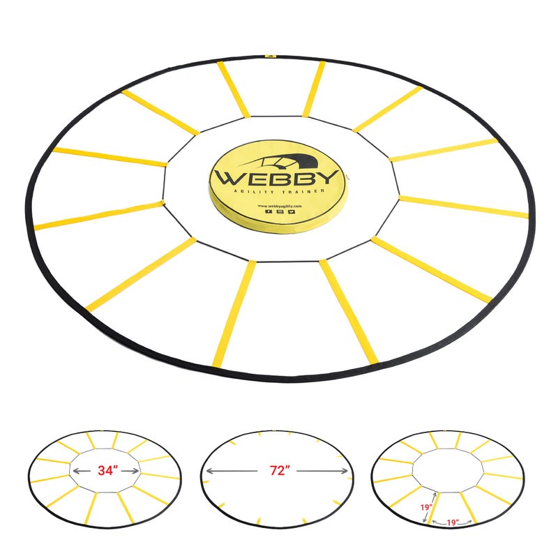 Webby Agility Trainer â€“ Circle Speed and Agility Ladder for High Intensity Footwork Drills and Skills â€“ A Circular Piece of Training Equipment That Changes The Way You Move - Image 4