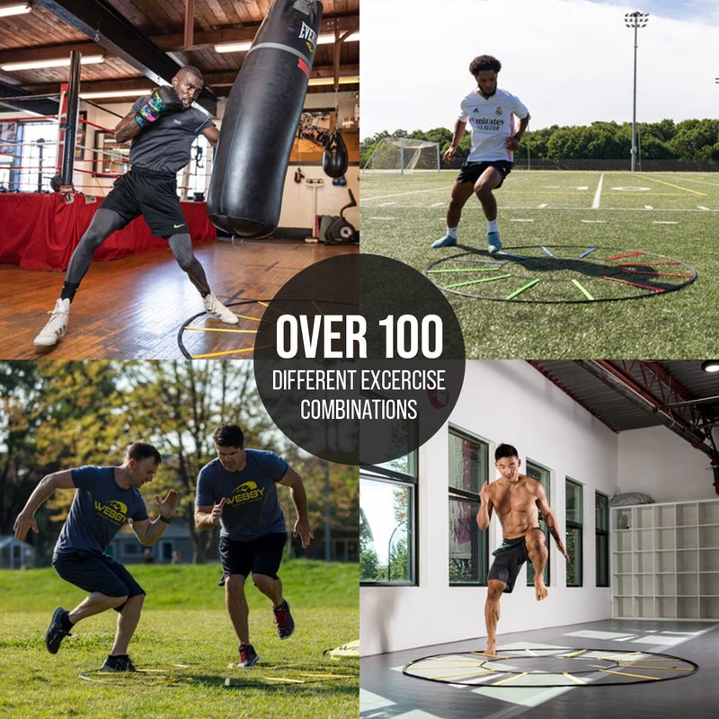 Webby Agility Trainer â€“ Circle Speed and Agility Ladder for High Intensity Footwork Drills and Skills â€“ A Circular Piece of Training Equipment That Changes The Way You Move - Image 3