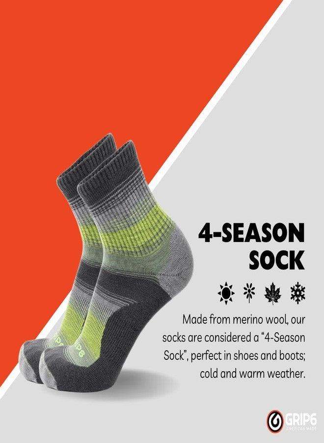 GRIP6 Wool Micro-Crew Socks: Lightweight Wool Socks for Hiking, All Day Comfort - Wicking Crew Socks for Men and Women - Image 3