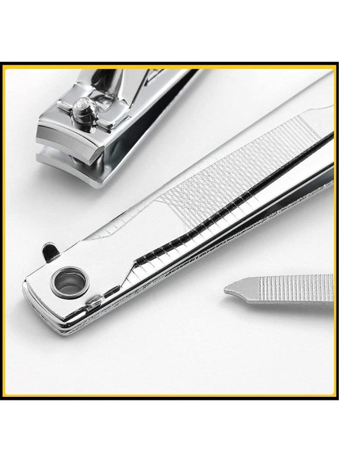 5Pcs Stainless steel nail clippers for trimming nails, Heavy-duty, suitable for women, men, and children, silver color, for nail care. - Image 2