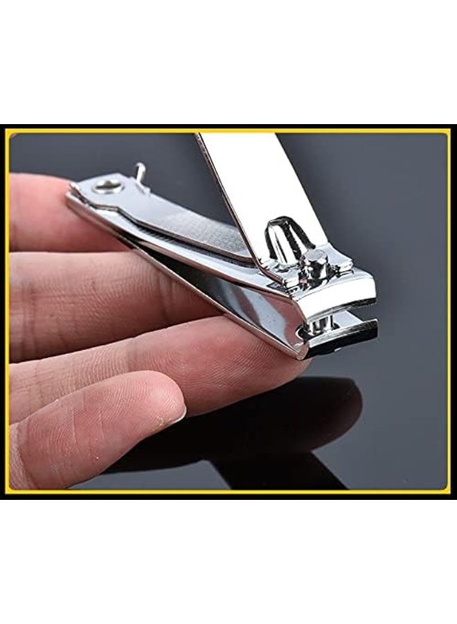 5Pcs Stainless steel nail clippers for trimming nails, Heavy-duty, suitable for women, men, and children, silver color, for nail care. - Image 4