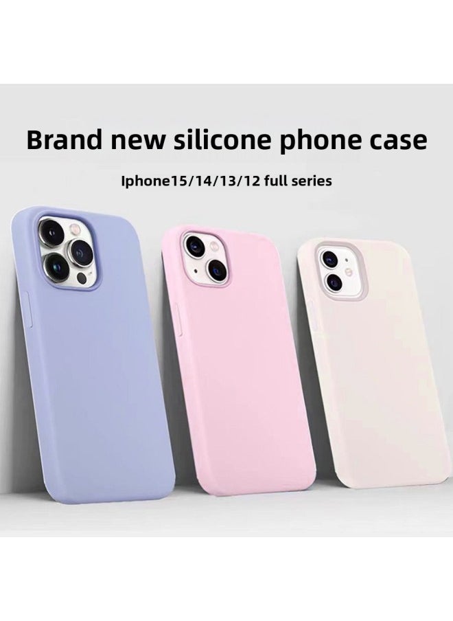 Generic - For Apple Mobile Phone Case For Iphone16 Liquid Silicone Protective Case 15 14 Men And Women 12 Advanced Sense Mobile Phone Case-Color:Sky Blue [with Logo + Packaging Box]-Applicable Models:For Iphone14 Plus - Image 1