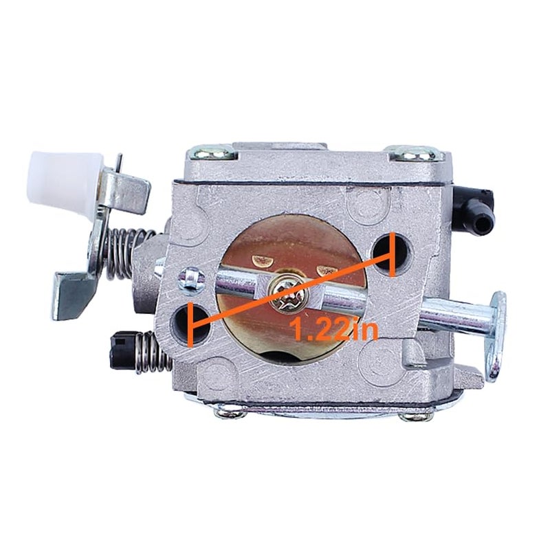 طقم حشيات مشعب سحب المكربن ​​من Mtanlo لـ Husqvarna 181 288 281 281XP 266 61 66، يشمل: مشعب سحب المكربن، حشية مشعب السحب، فلتر الوقود، خط الوقود، فلتر الهواء، وشمعة الإشعال. - Image 2