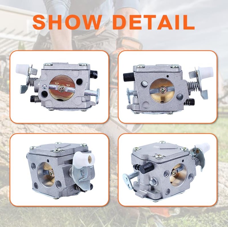 طقم حشيات مشعب سحب المكربن ​​من Mtanlo لـ Husqvarna 181 288 281 281XP 266 61 66، يشمل: مشعب سحب المكربن، حشية مشعب السحب، فلتر الوقود، خط الوقود، فلتر الهواء، وشمعة الإشعال. - Image 5