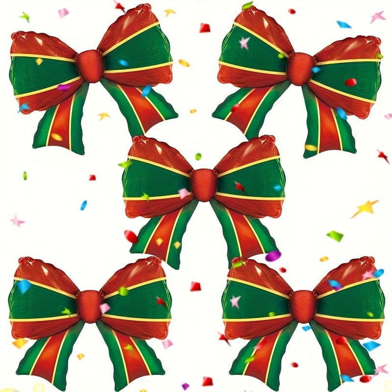 6Pcs 27 Inch Red And Green Foil Balloons For Birthday Christmas Holiday Decor - Image 1