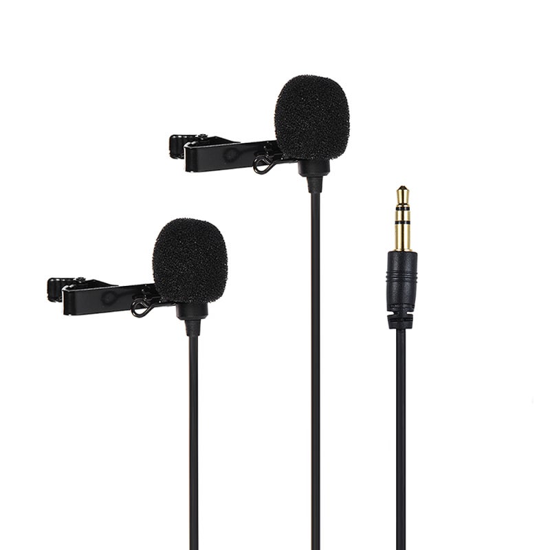 COMICA Dual-Head Microphone 6m Lavalier Lapel Mic with Omnidirectional Condenser Microphone - 2.5mm Diameter Silica-Gel Cable for Smartphone Camera Camcorder DV - Image 4