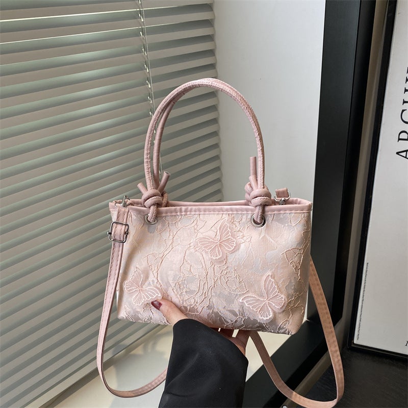 New Chinese Style National Style Western Style Portable Bucket Bag Women'S Summer Fashionable Small Bag Commuter Crossbody Bag