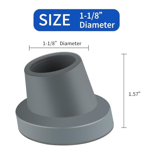 ANCKNE 4 Pack Replacement Feet for Shower Chair Bath Seat | 1-1/8"Slope Rubber Tips Non Slip Shower Bench | Tub Transfer Benches Suction Cup Feet - Image 3