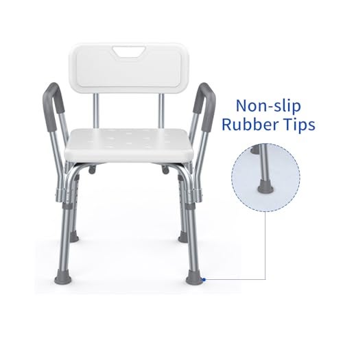 ANCKNE 4 Pack Replacement Feet for Shower Chair Bath Seat | 1-1/8"Slope Rubber Tips Non Slip Shower Bench | Tub Transfer Benches Suction Cup Feet - Image 4