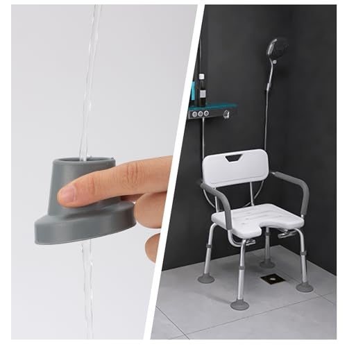 ANCKNE 4 Pack Replacement Feet for Shower Chair Bath Seat | 1-1/8"Slope Rubber Tips Non Slip Shower Bench | Tub Transfer Benches Suction Cup Feet - Image 5