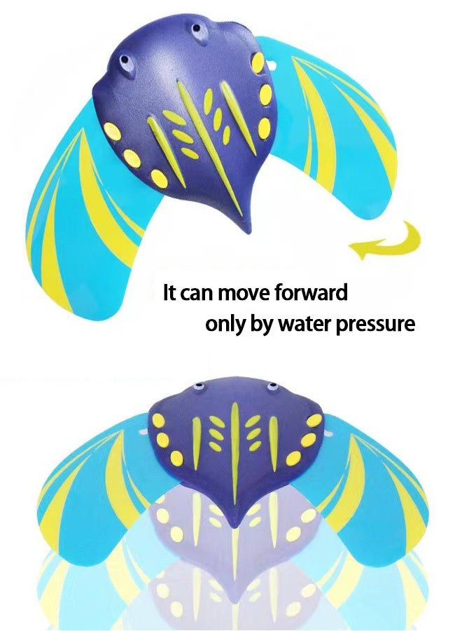 Children's Water Play Toy - Press Forward Hydrodynamic Manta Ray - Suitable for Beach, Swimming Pool, Bathroom, 2 Pieces for Children Over 3 Years Old  - Image 3