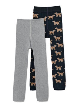 Tchibo Kids Boy 2 Pieces Allover Print Leggings Set, Multicolor  - Image 2