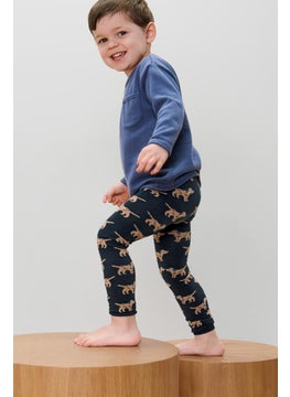 Tchibo Kids Boy 2 Pieces Allover Print Leggings Set, Multicolor  - Image 1