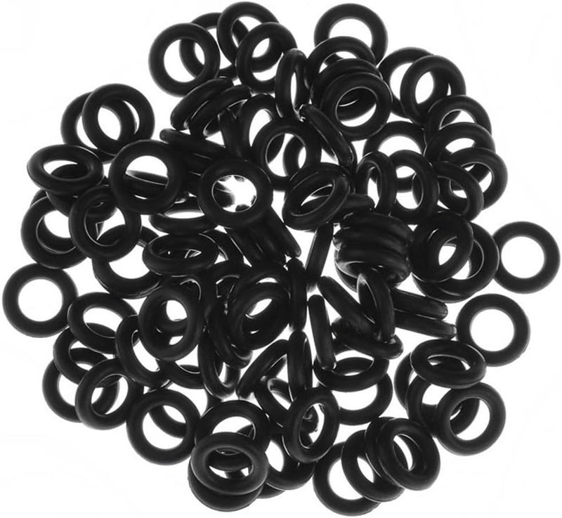 100pcs Black O-Ring for Ear Piercing Gauge Kit 14G 12G 10G 8G 6G 4G 2G 0G 00G 1/2"... 3/4"