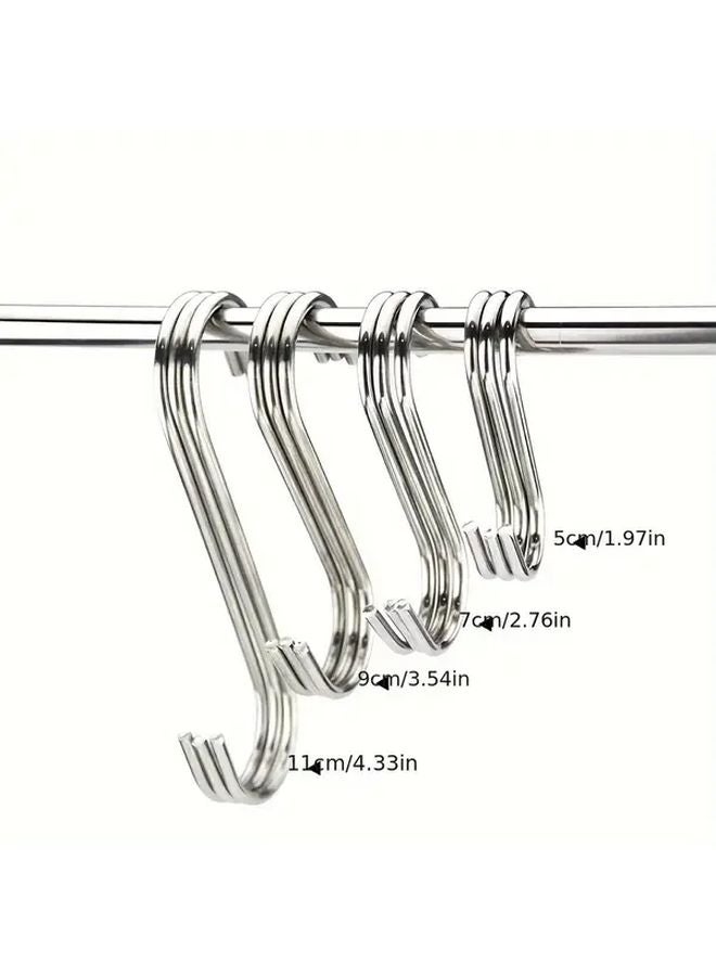 3 54 بوصة 10 قطع خطافات فولاذية غير قابلة للصدأ على شكل S أداة تعليق متعددة الوظائف للمطبخ والحمام ورشة العمل - Image 3